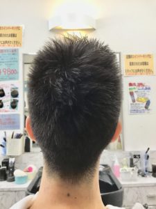 男性のソフトモヒカンの写真